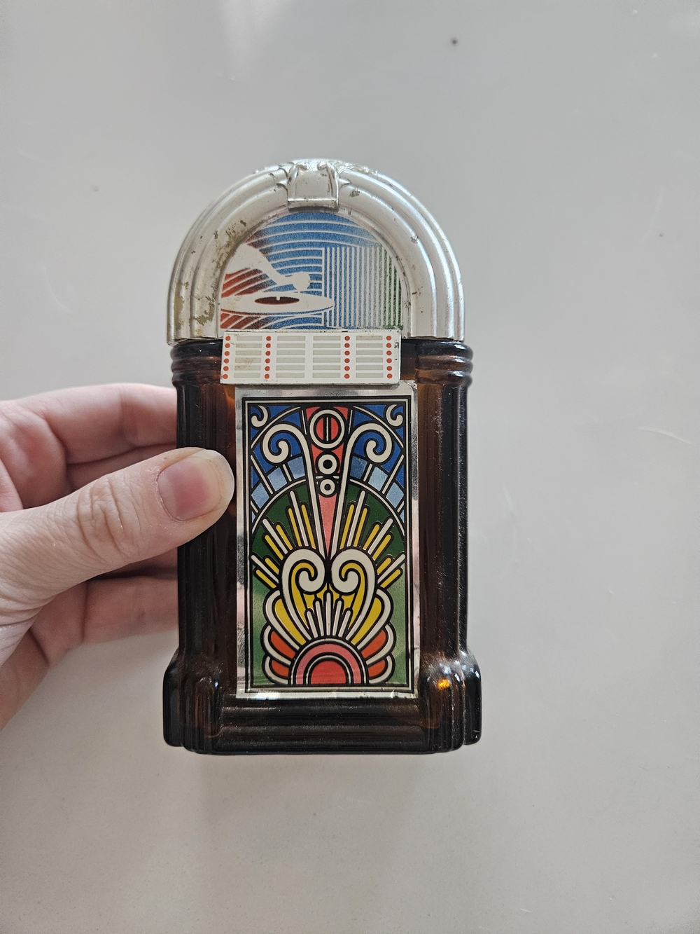 Vintage Avon Multicolor Jukebox Perfume Bottle No Box Rare